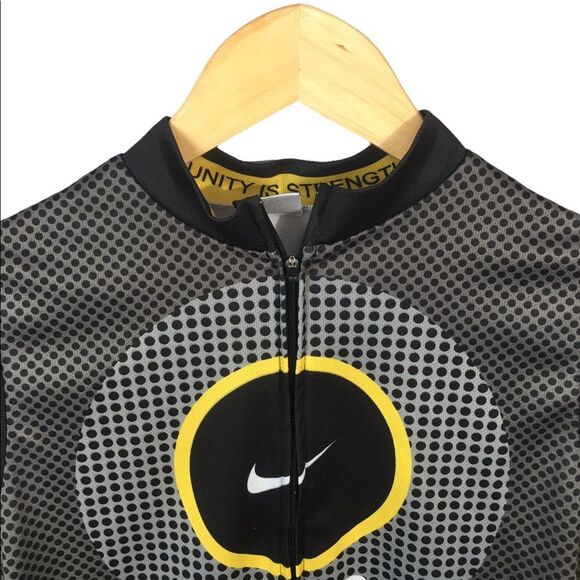WS933 Women’s Nike LIVESTRONG Swoosh Sleeveless Full Zip Cycling Jersey S - Picture 2 of 5